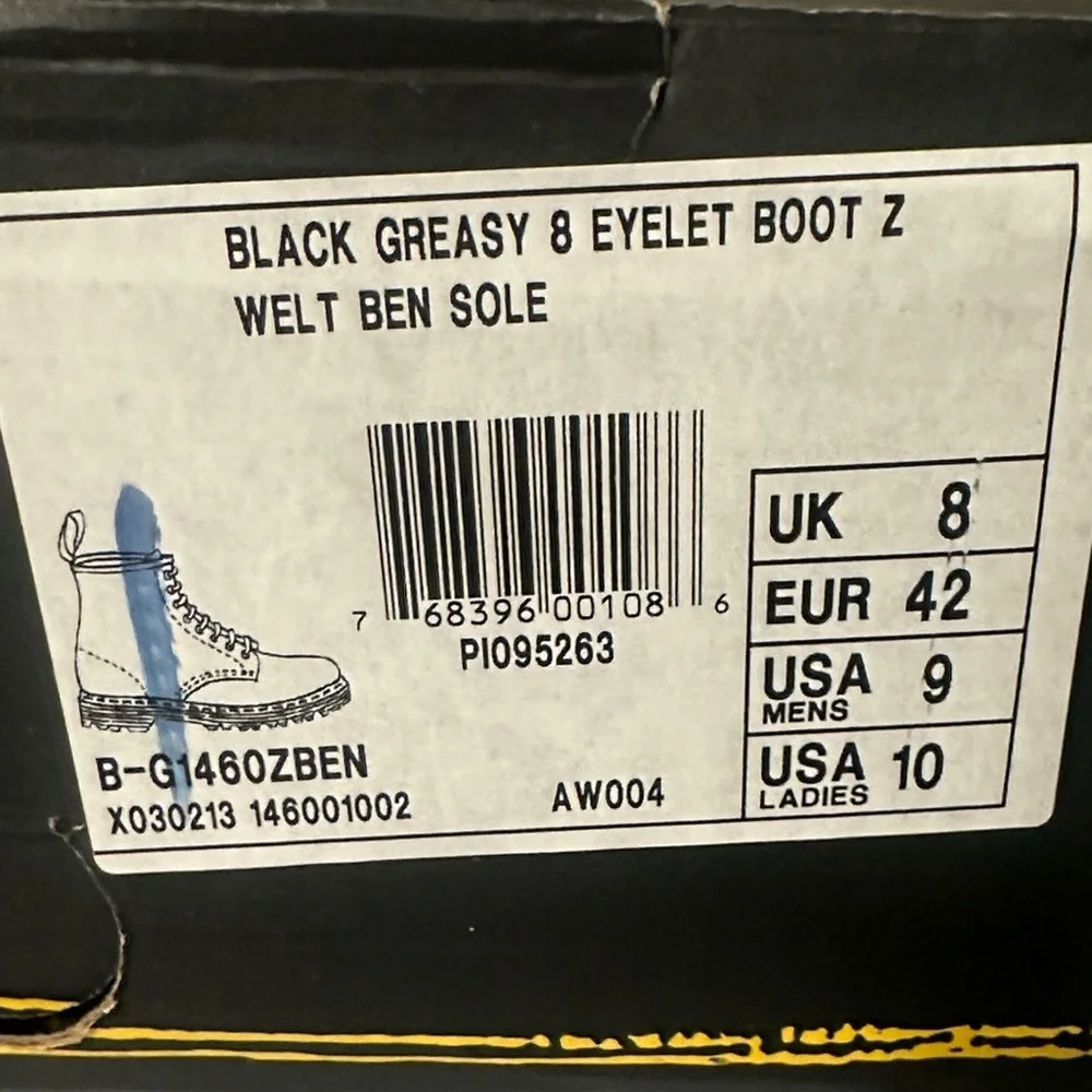 Dr. Martens Black Leather Boots 1460 - Picture 2 of 14